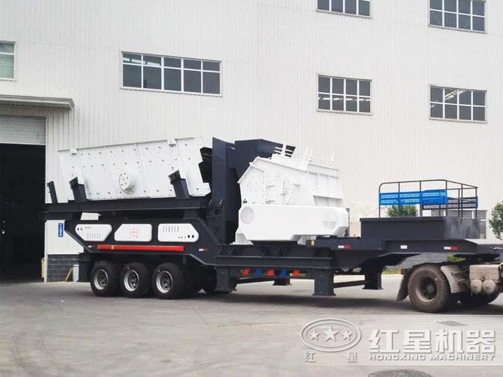反擊破移動破碎機、二段破碎粒度均勻，產量高